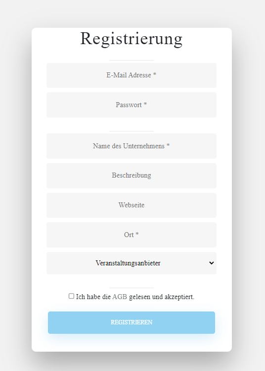 Registrierung